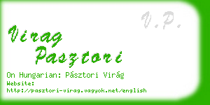 virag pasztori business card